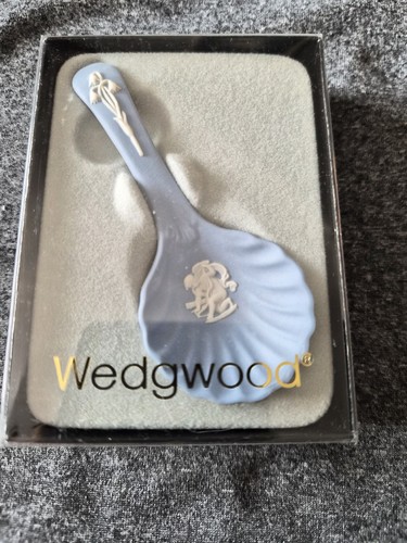 Wedgwood blue white spoon - wedgwood,