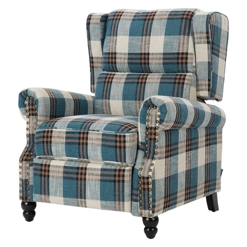 Recliner armchair tartan - recliner,