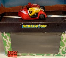 Scalextric Slot Car C-884 Motorcycle And Sidecar Red Power Rangers