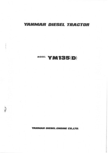 Yanmar tractor ym135 - tractor,