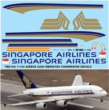 1/144 Decals for AIRBUS A380 SINGAPORE AIRLINES REVELL DECAL TBD192