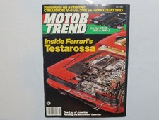 Motor Trend Magazine July 1985 Ferrari Testarossa IROC-Z 4M