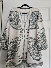 Green /beige Kaftan Dress Hol