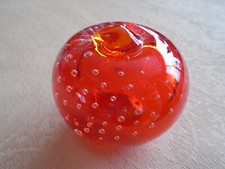 RED APPLE GLASS PAPERWEIGHT