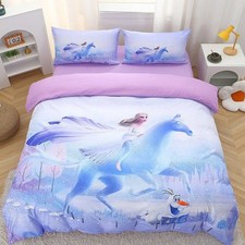 🔥Girl Bedding Set Kids Girls Princess Quilt Duvet Cover Dorm Single Double