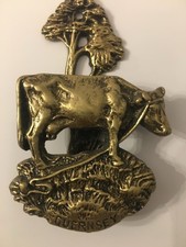 Guernsey Cow Brass Door