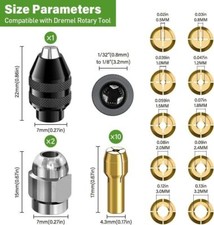 Ancable Quick Release Drill Chuck Kit For Dremel 4486 4000 3000 8200 Collets