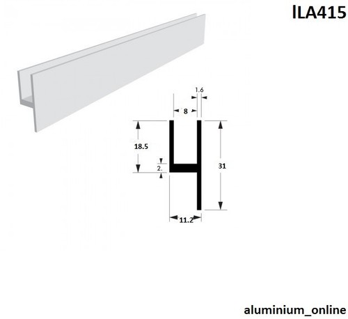 Aluminium channel long leg - long,