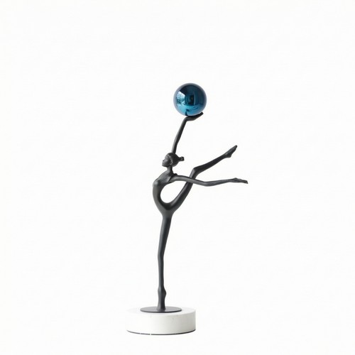 Dancer statue with sphere - dancer,