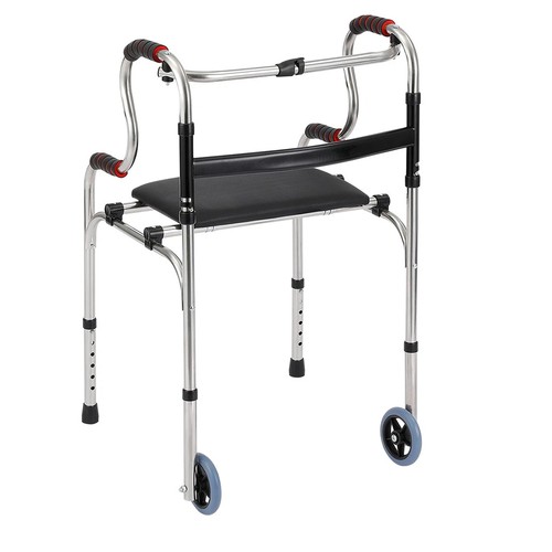 Folding walking frame with - folding,