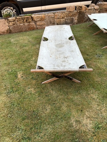Vintage camp bed folding - camp,