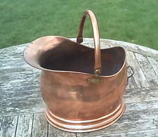 Vintage copper coal scuttle - copper, scuttle.