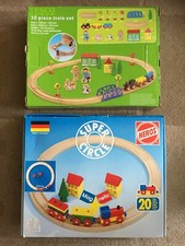 .Two Wooden Train Sets Toys -