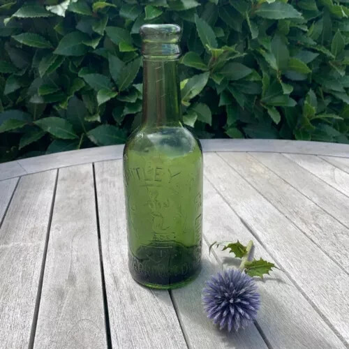 Vintage green glass - green,