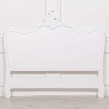 Beautiful Ornate French Chateau Chic Style White 5ft King Size Headboard