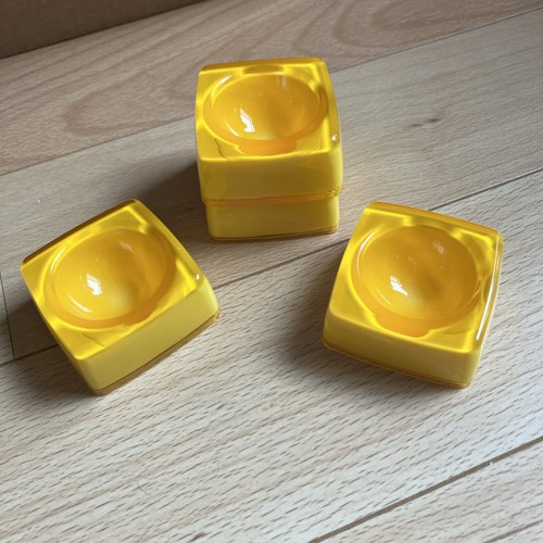 Vintage yellow egg cups - yellow,