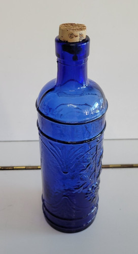 Cobalt blue glass - blue, round