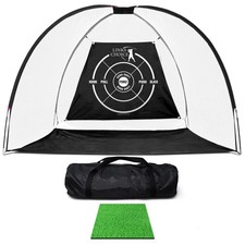 Links Choice Golf Driving Net Practice Hitting Swing Training Aid with Turf Mat
