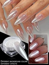 White Pearl Chrome Nail Powder