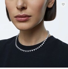 Swarovski Matrix Tennis Triangle cut Rhodium plated necklace New Genuine💕❤️