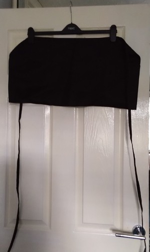 Black apron skirt ties - black,
