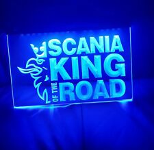 12V LED USB Light Plate Truck Blue Illuminating Sign Table Lorry Fits Daf Scani@