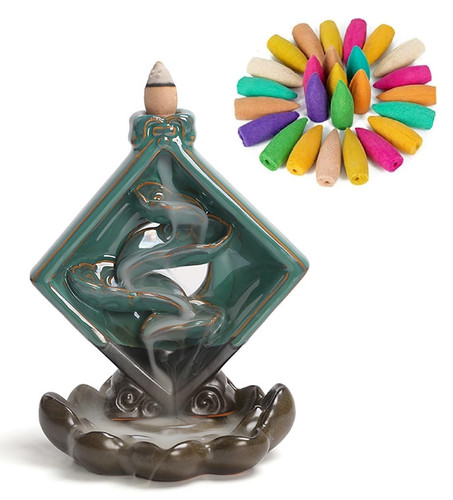 Ceramic smoke backflow - backflow, incense