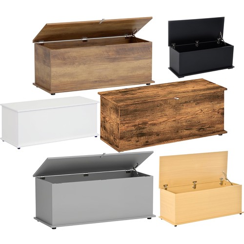 Large wooden ottoman - wooden, storage