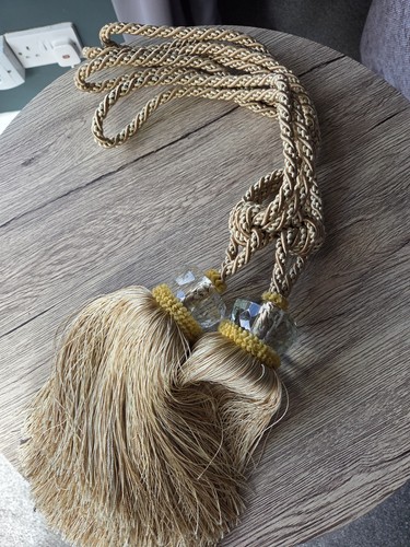 Gold luxury curtain tie - gold,