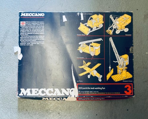 Meccano no3 vintage 1970s - meccano,