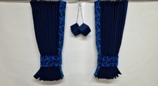 Premium Quality BLUE Danish Plush Blackout Curtains SCANIA DAF VOLVO MERC IVECO
