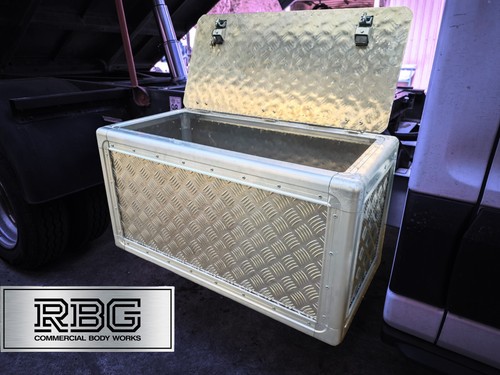 Aluminium toolbox storage box - aluminium,