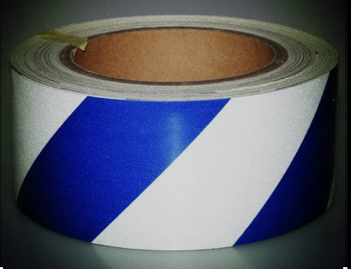 Reflective blue white - reflective, blue/white