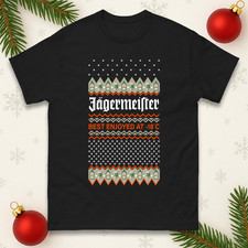 Jagermeister Best Enjoyed at -18 Christmas T Shirt, Xmas Festive Gift Tee Top