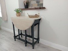  Dropleaf Table 1930s Bobbin Leg 