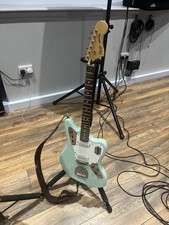 Squier Vintage Modified Jaguar Surf Green Customised