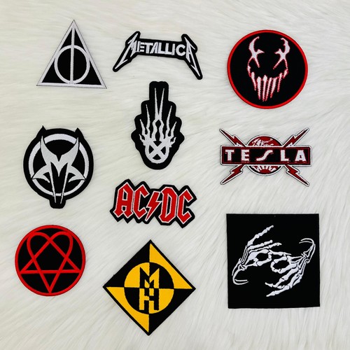 Rock band music embroidered - rock,