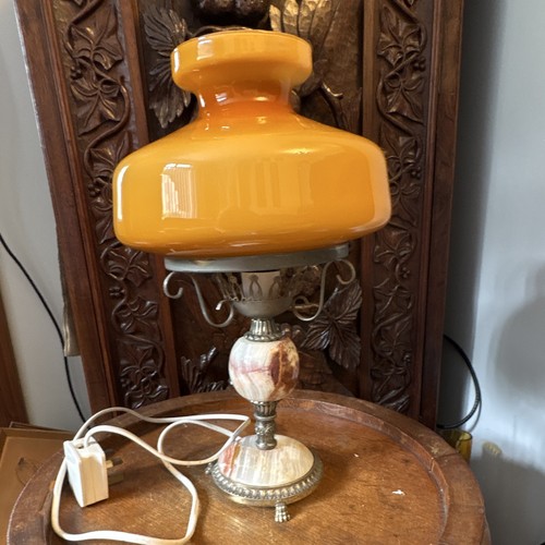 Vintage onyx table - onyx, lamp
