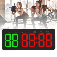 12.4in Gym Timer Countdown Count Up Interval Fitness Timer With Remote Cont BST