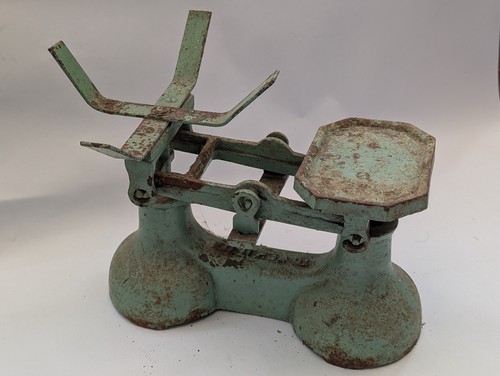 Antique cast iron weighing - cast,