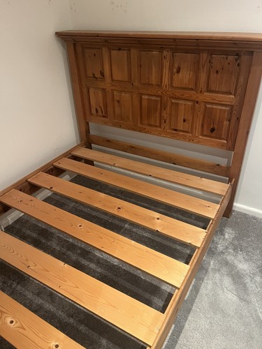 Solid oak double bed frame - double,