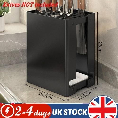 Stainless steel knife block - stainless,