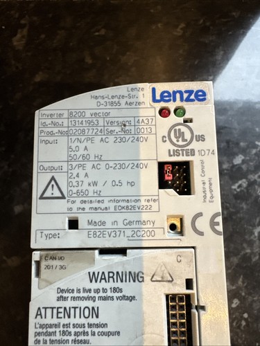 Lenze 8200 vector frequency - lenze,