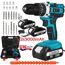 With 2 Battery Cordless Drill