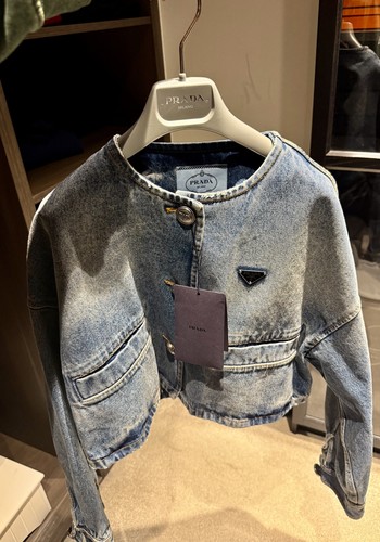 Prada denim blouson jacket - prada,