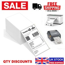 DIRECT THERMAL ADDRESS LABELS FANFOLD FOR SHIPPING 4X6 4X8 ROYAL MAIL EVRI DPD