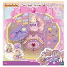 Sylvanian Families Pony's Vanity Dresser Set Includes Pony With Accessories New