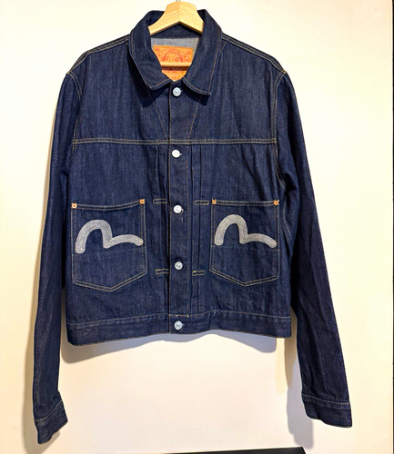 Evisu men blue denim jean - evisu,