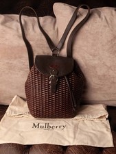 Rare Roger Saul Mulberry Woven Leather Handbag, Vintage Chic!