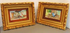 Old 1927 Art Tiles Framed Long Stored Antique estate hunting home hearth KQ